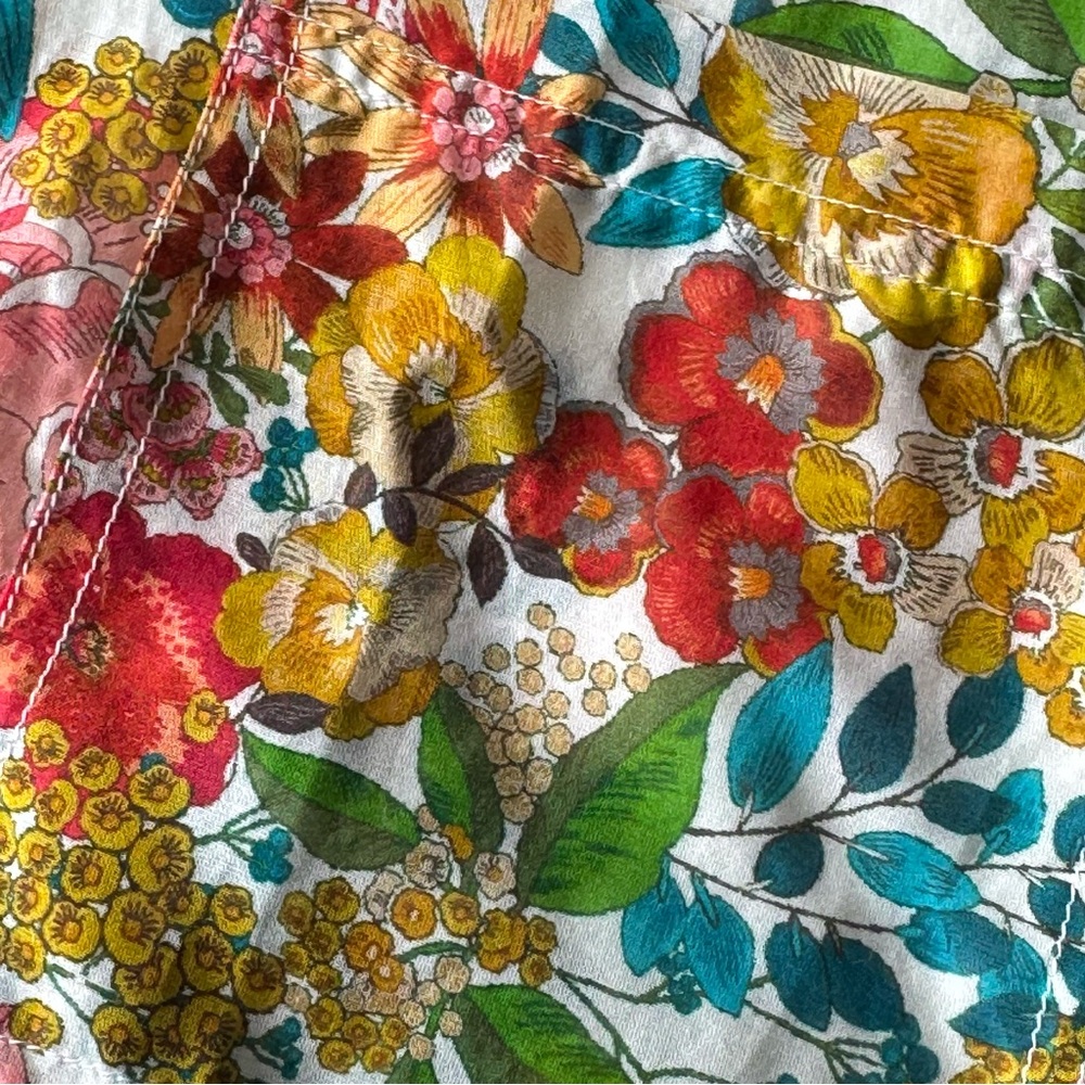 Johnny Was MILLO Floral Shirt Dress Floral Garden Print NEW Cotton Silk MEDIUM - Picture 4 of 9